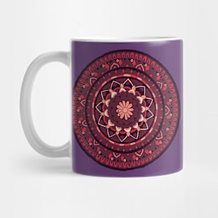 Pupple asian round mandala Mug